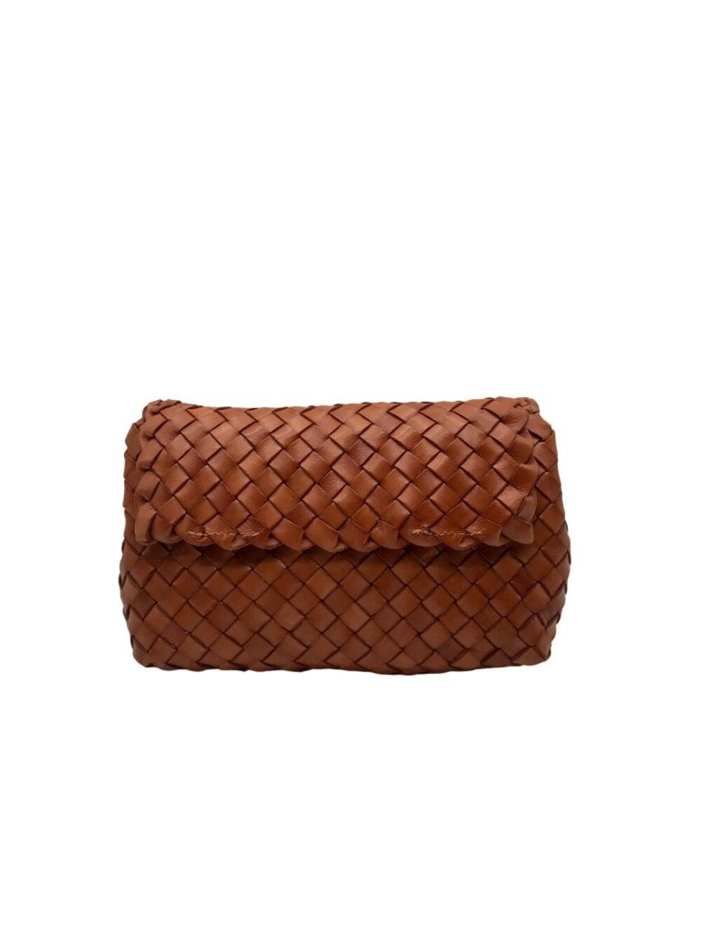Loeffler Randall Tan Woven Leather Crossbody Bag